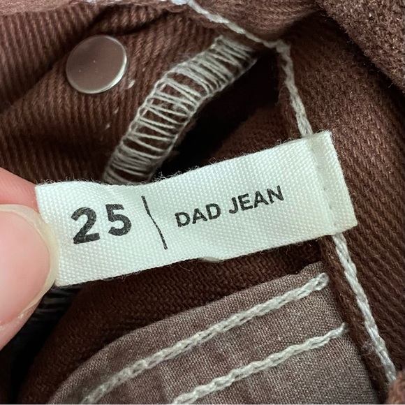 PacSun Brown High Rise Straight Leg Dad Jeans - Women’s Size 25 - Picture 6 of 7
